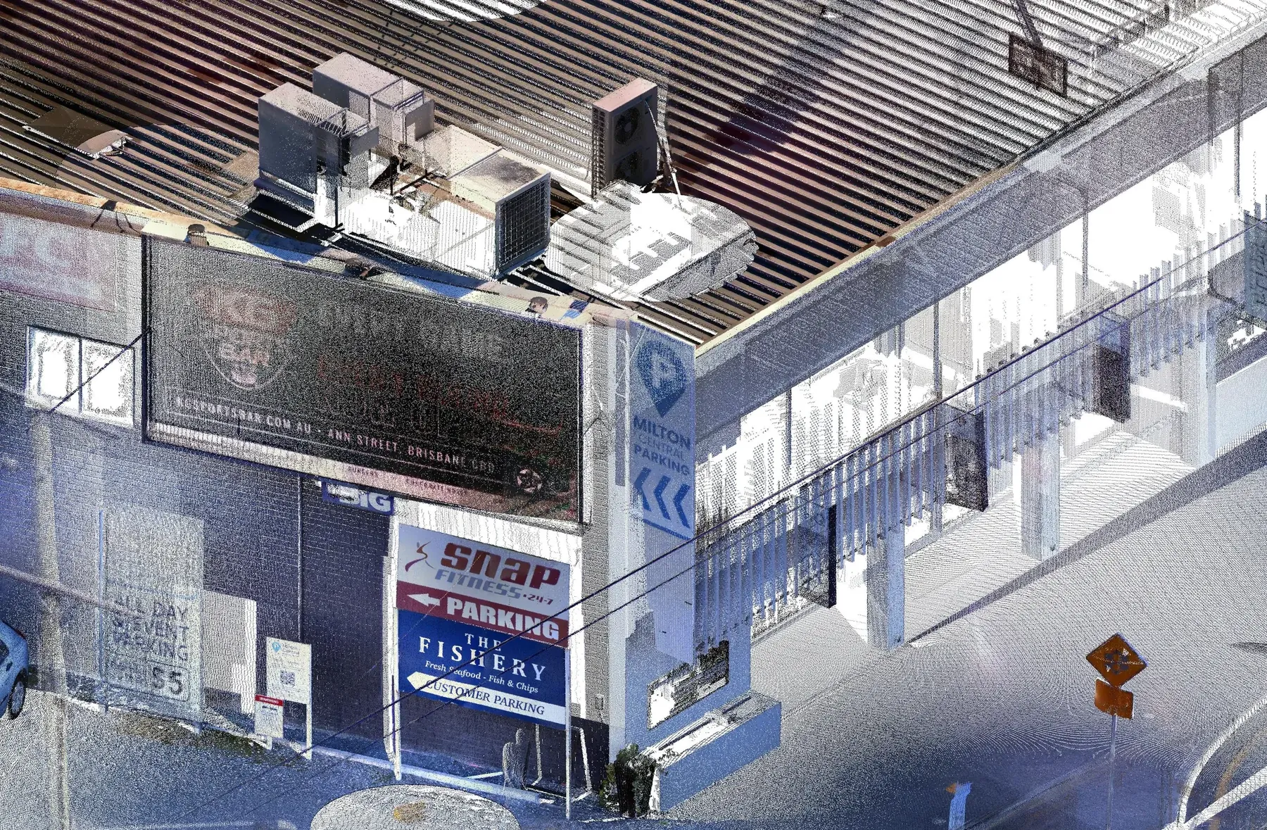 Point cloud of a billboard structure