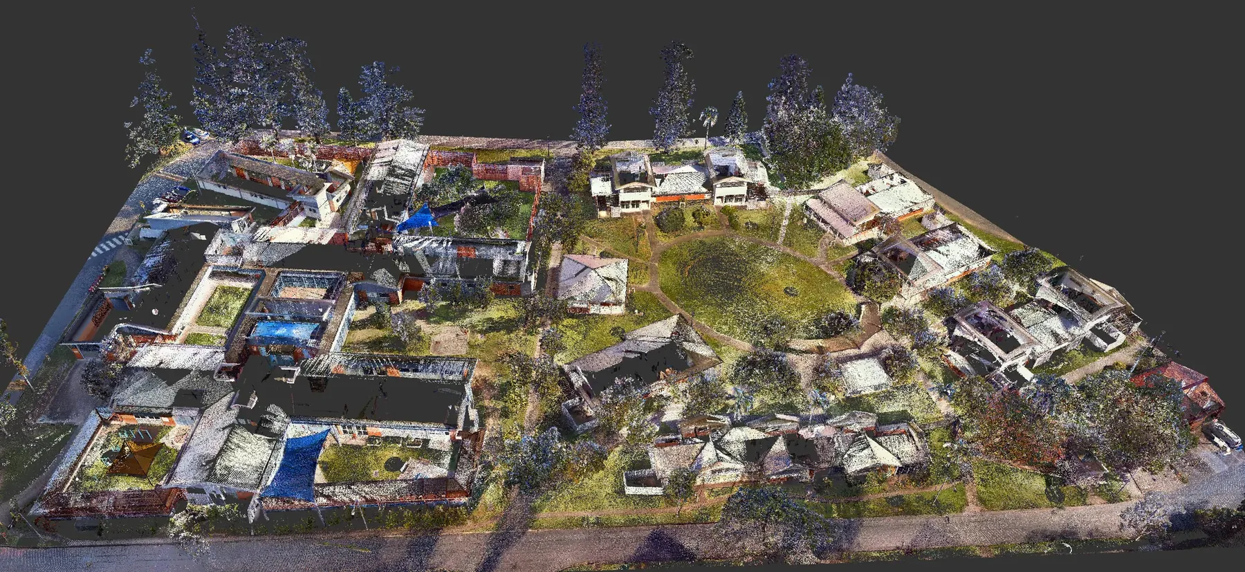 Residential block, scanned in true colour