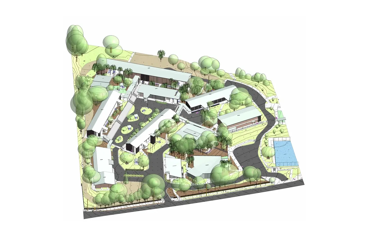 3D model of the high school campus