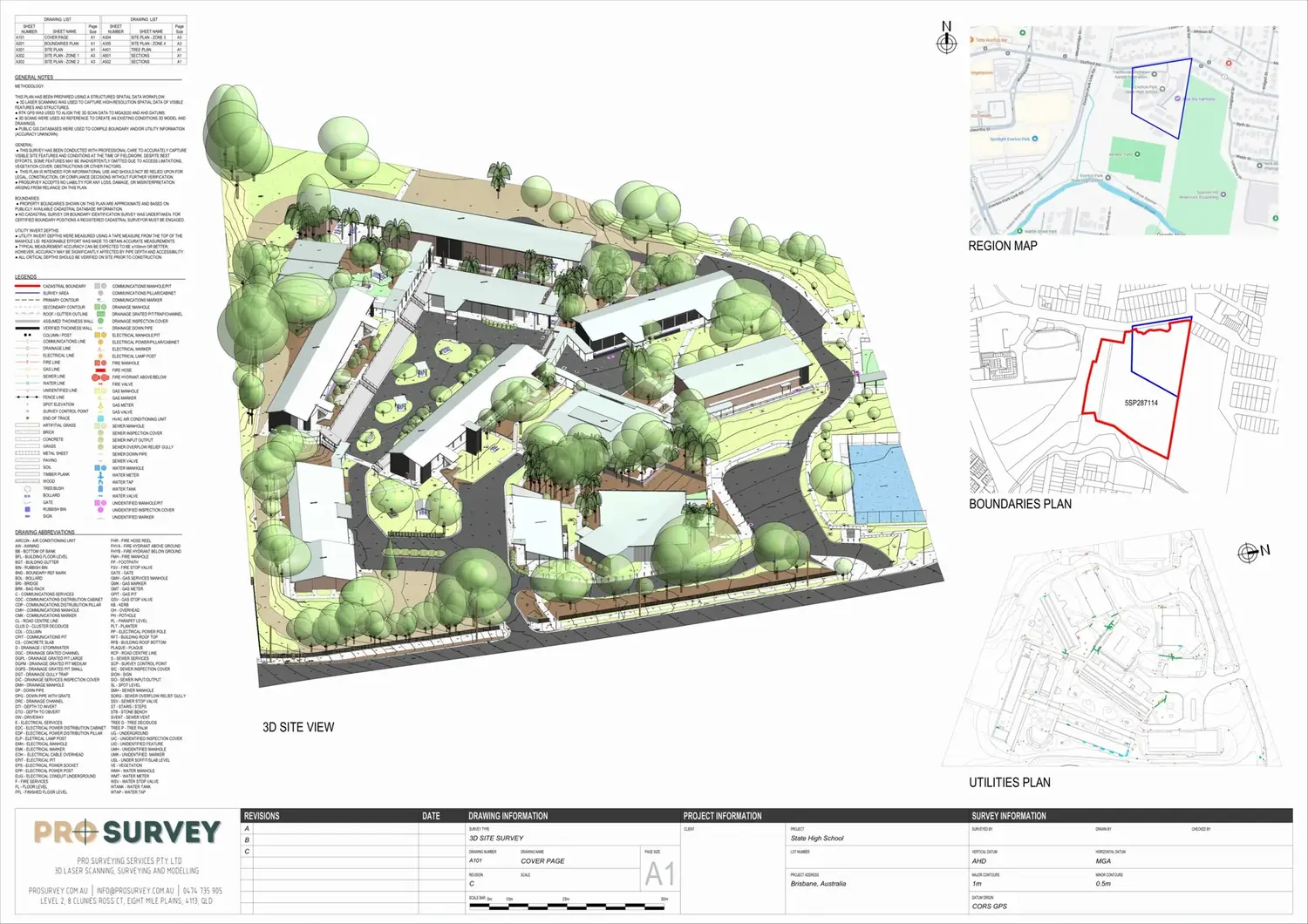 Cover sheet: 3D site view