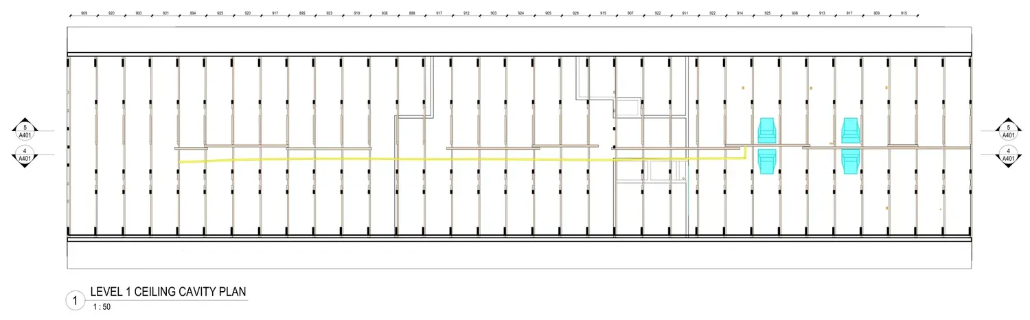 Drawing: Level 1 ceiling cavity plan