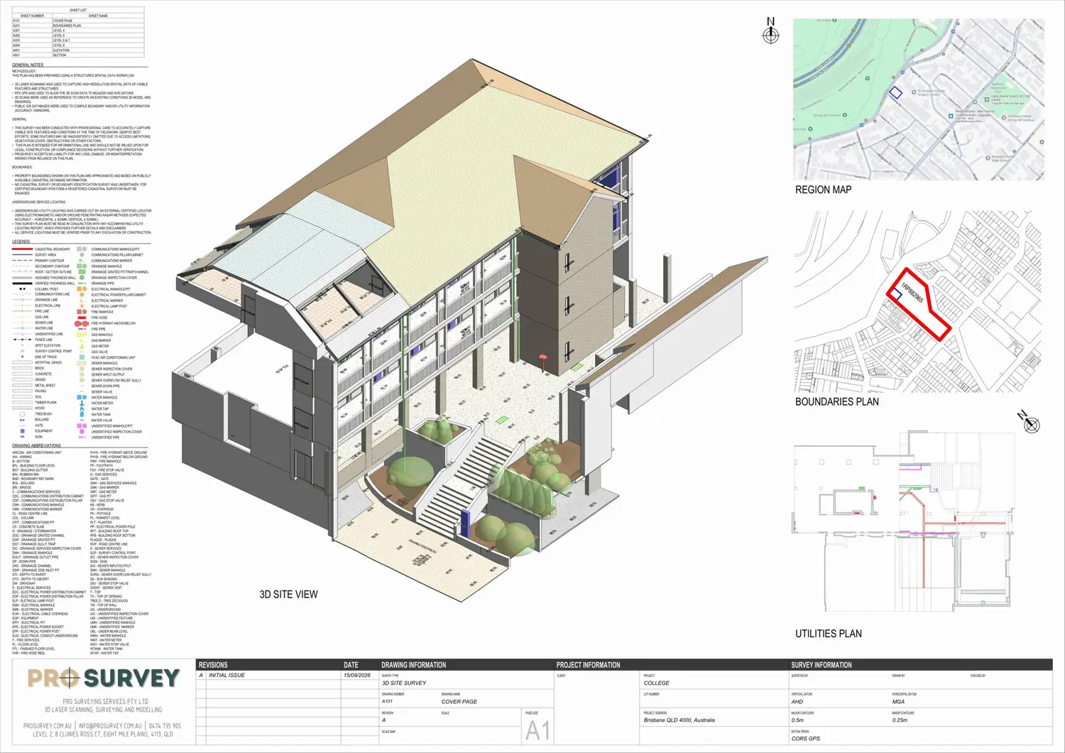Cover sheet: 3D site view