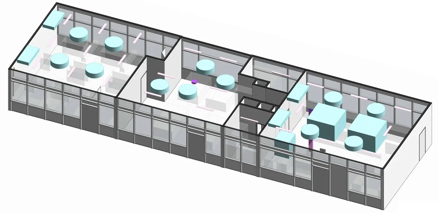 Model: Level 1 floor and ceiling fixtures