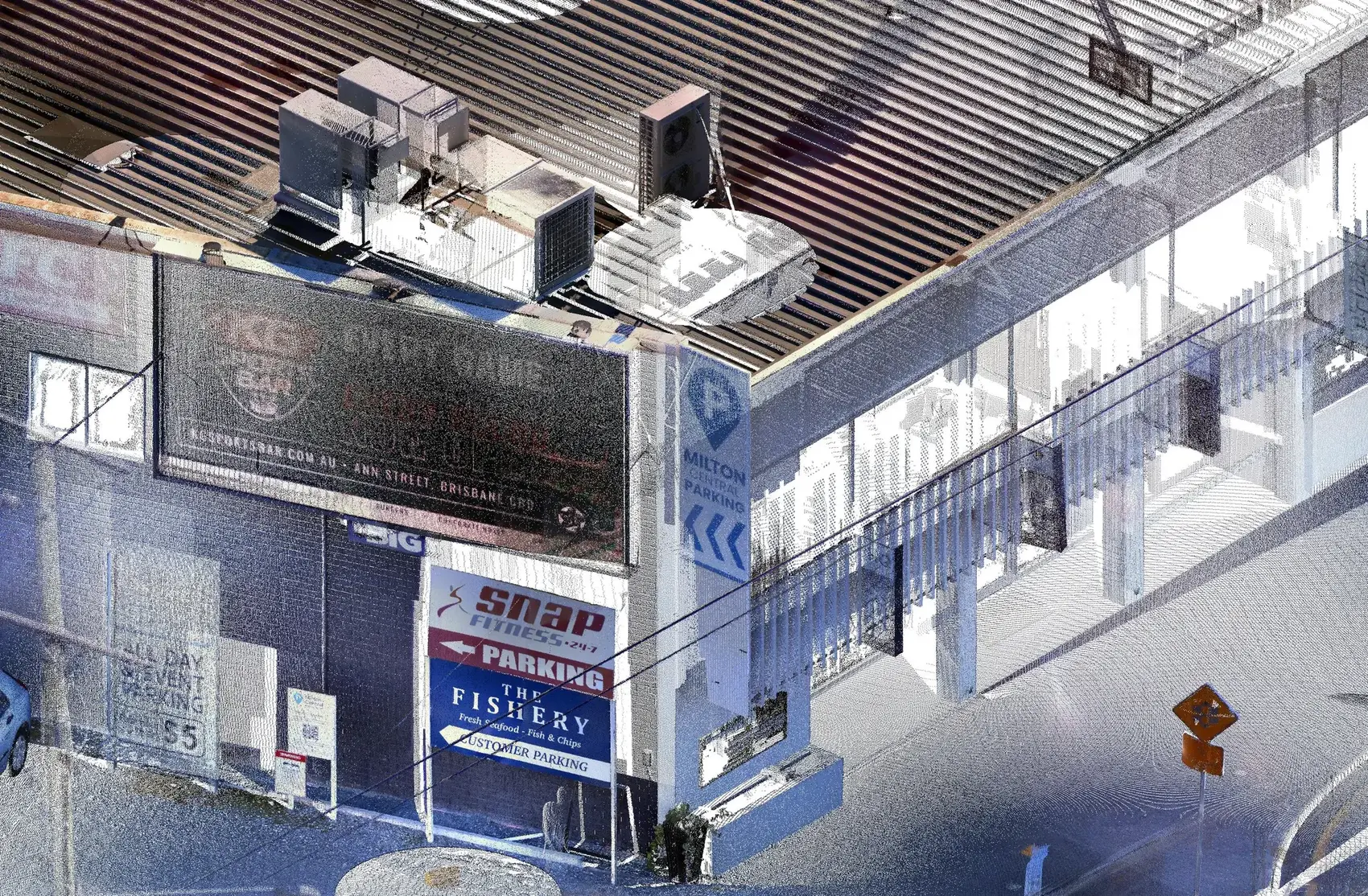 Point cloud of a building from a 3D laser scan