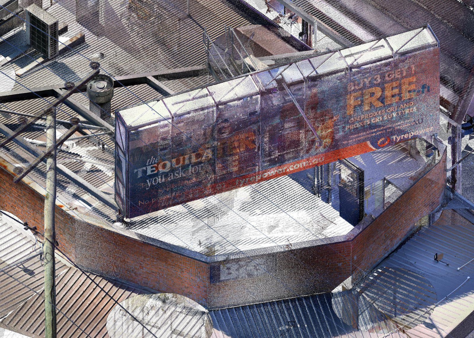 Point cloud of a structure from a 3D laser scan